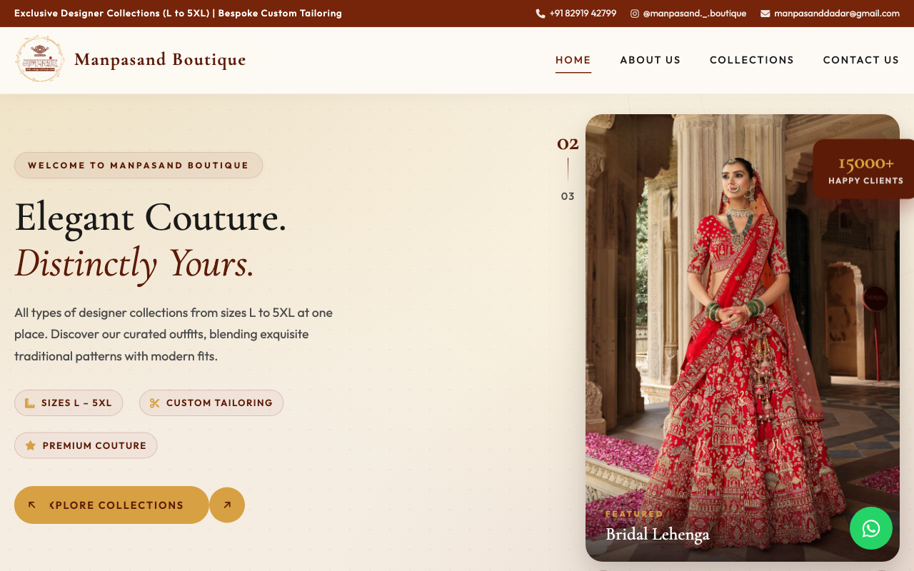 Manpasand Boutique Website