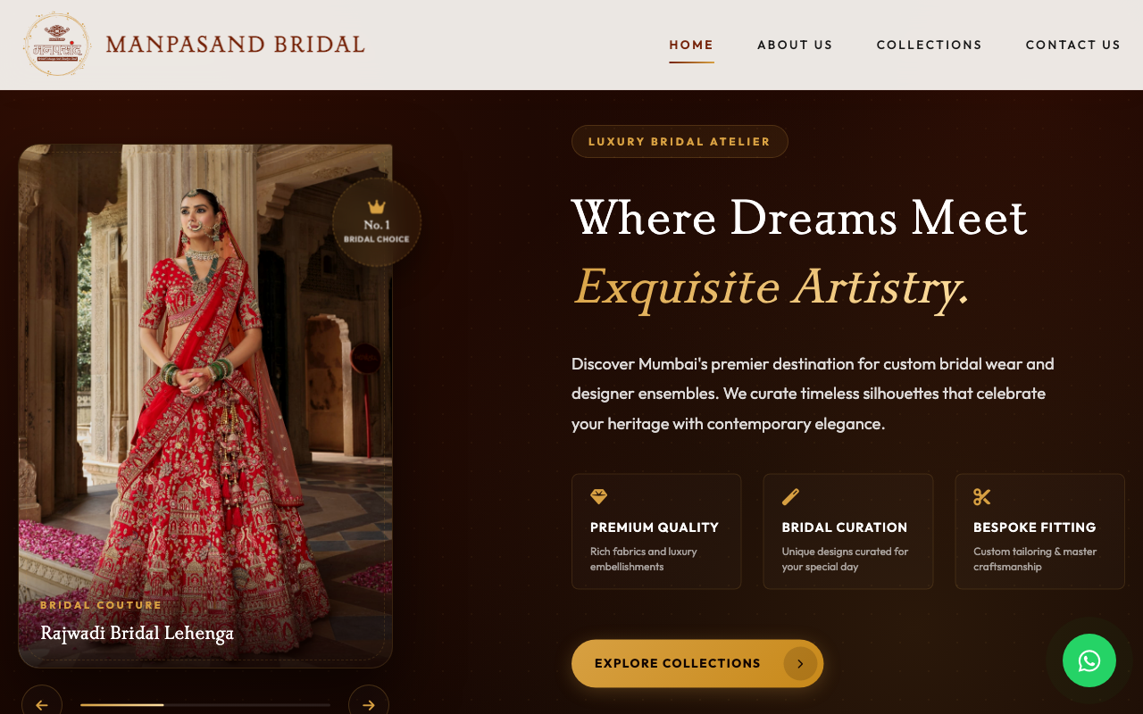 Manpasand Bridal Website