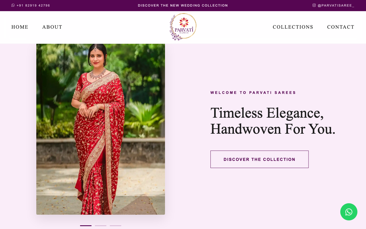 Parvati Sarees Website