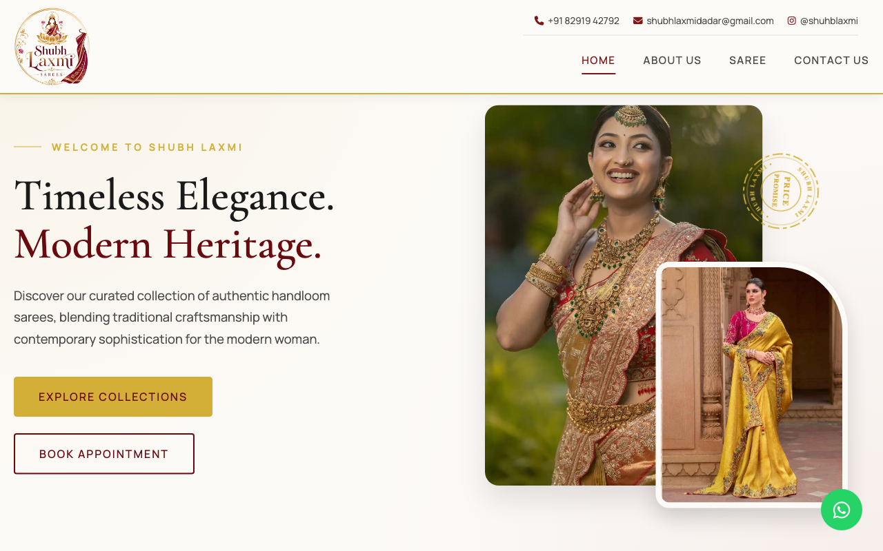 Shubhlaxmi Sarees Website
